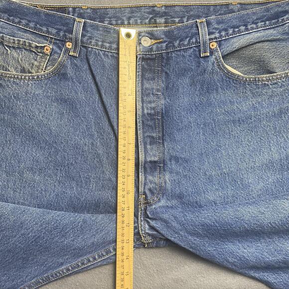 Levis 501XX Jeans Mens 38x30 Blue Straight Leg Button Fly Made in Colombia Y2K - Picture 14 of 16